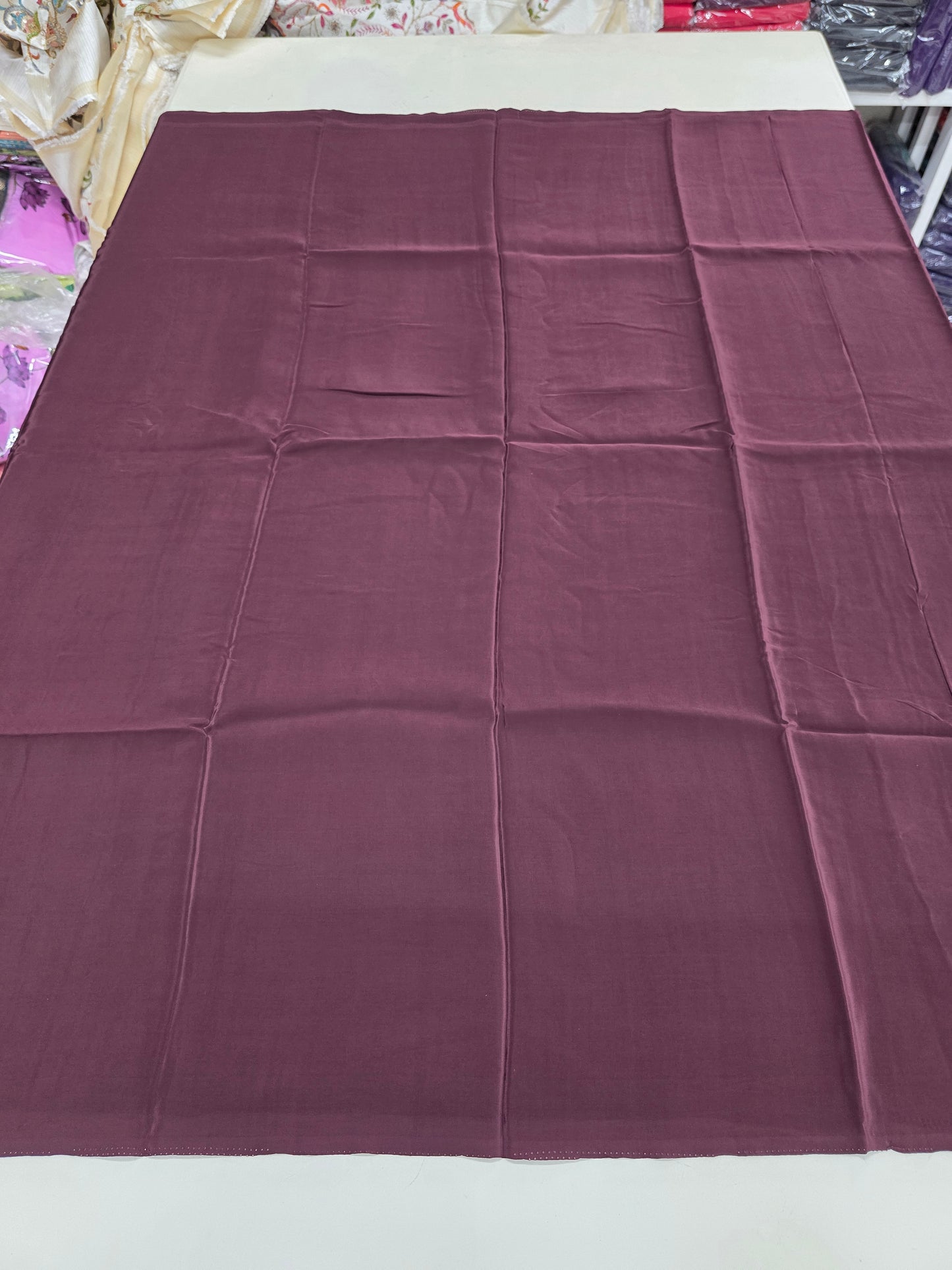 Natural Crepe (Self, Saree Cut Fabric)