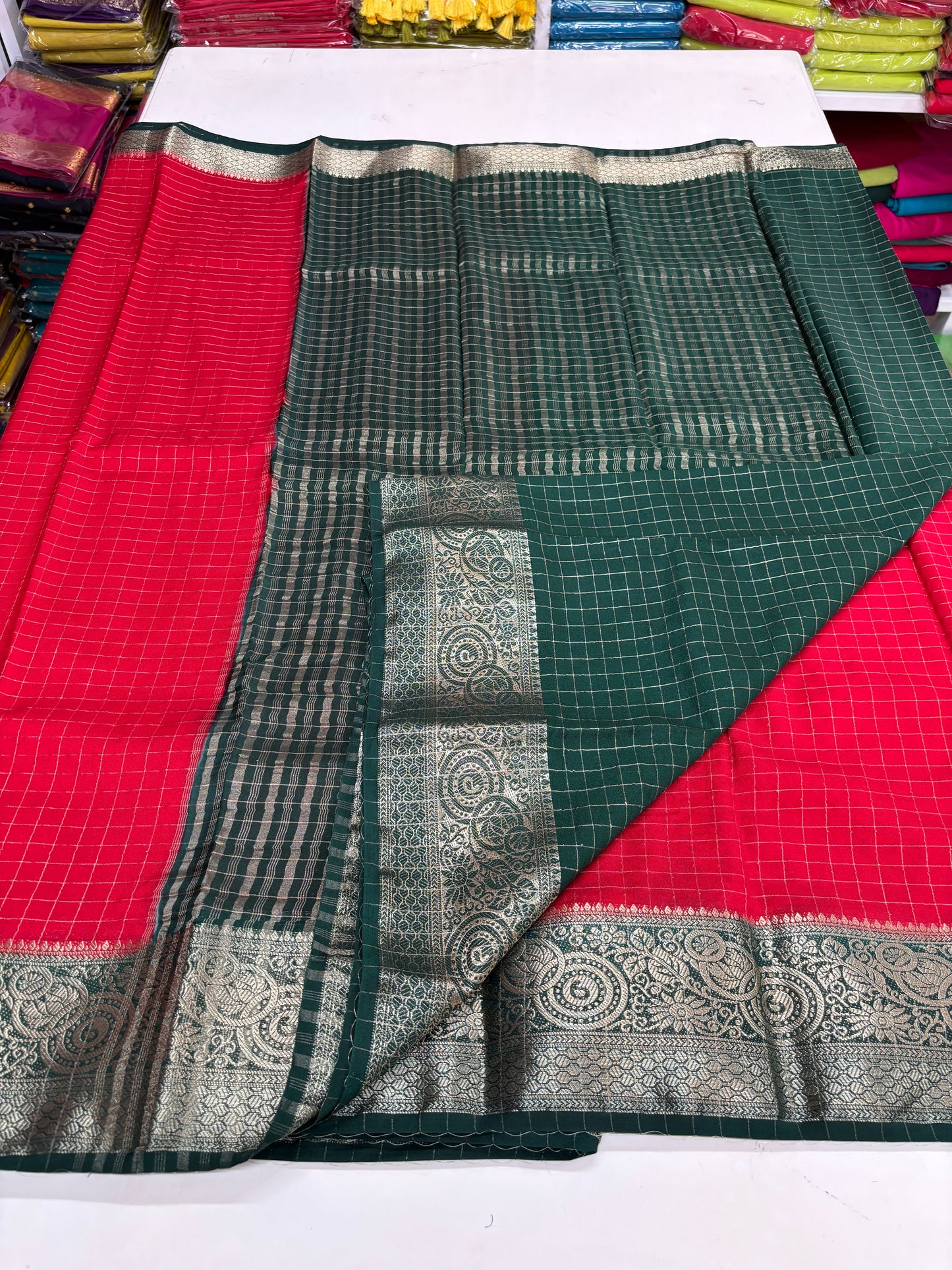 Viscose Crepe (Checks & Contrast)