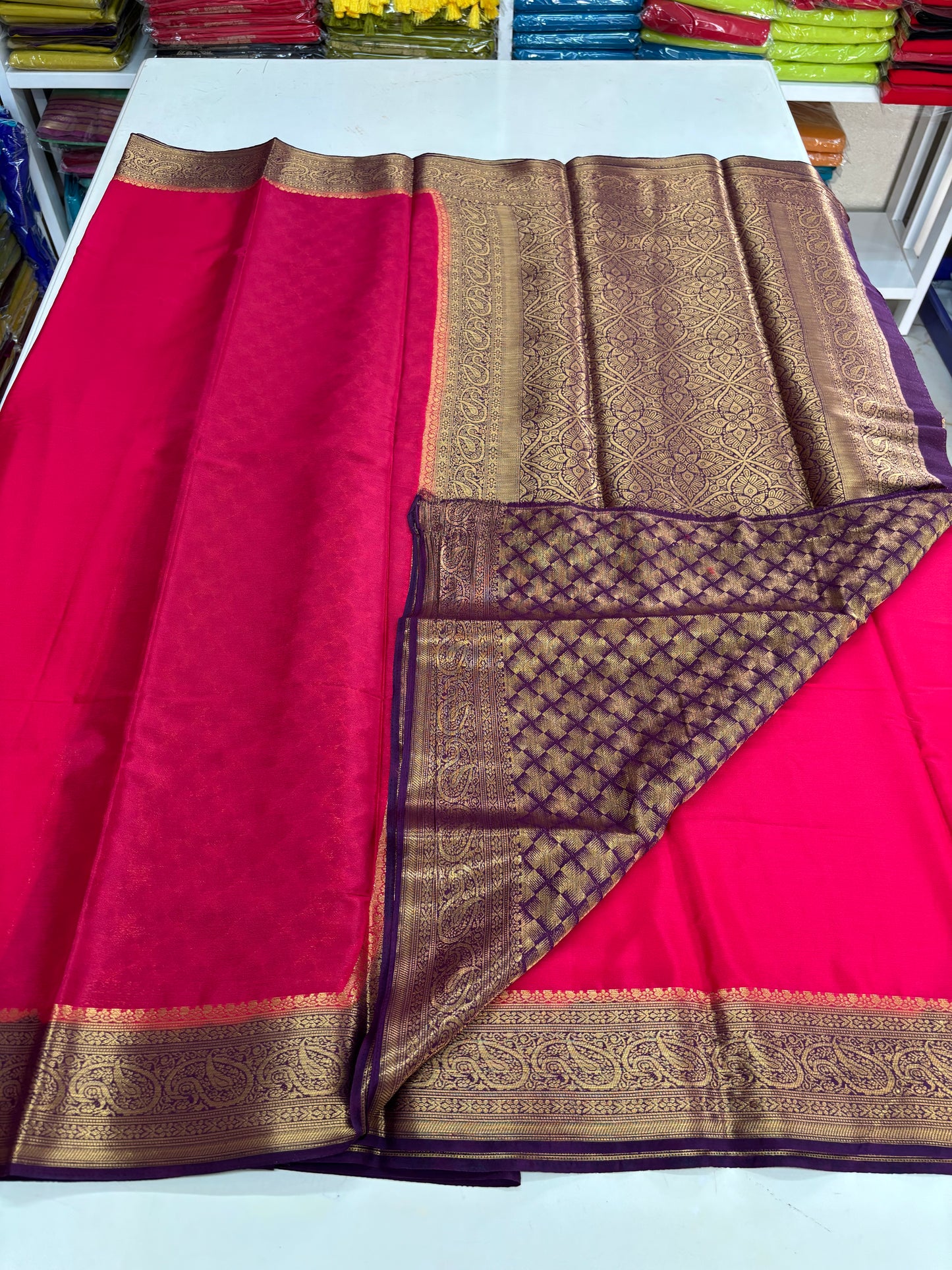 Chinnon (Contrast, Rich Pallu, Brocade blouse)