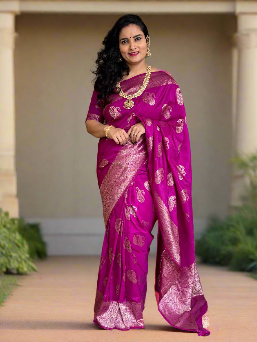 Banarasi Khaddi Georgette (Double Mango Motifs)