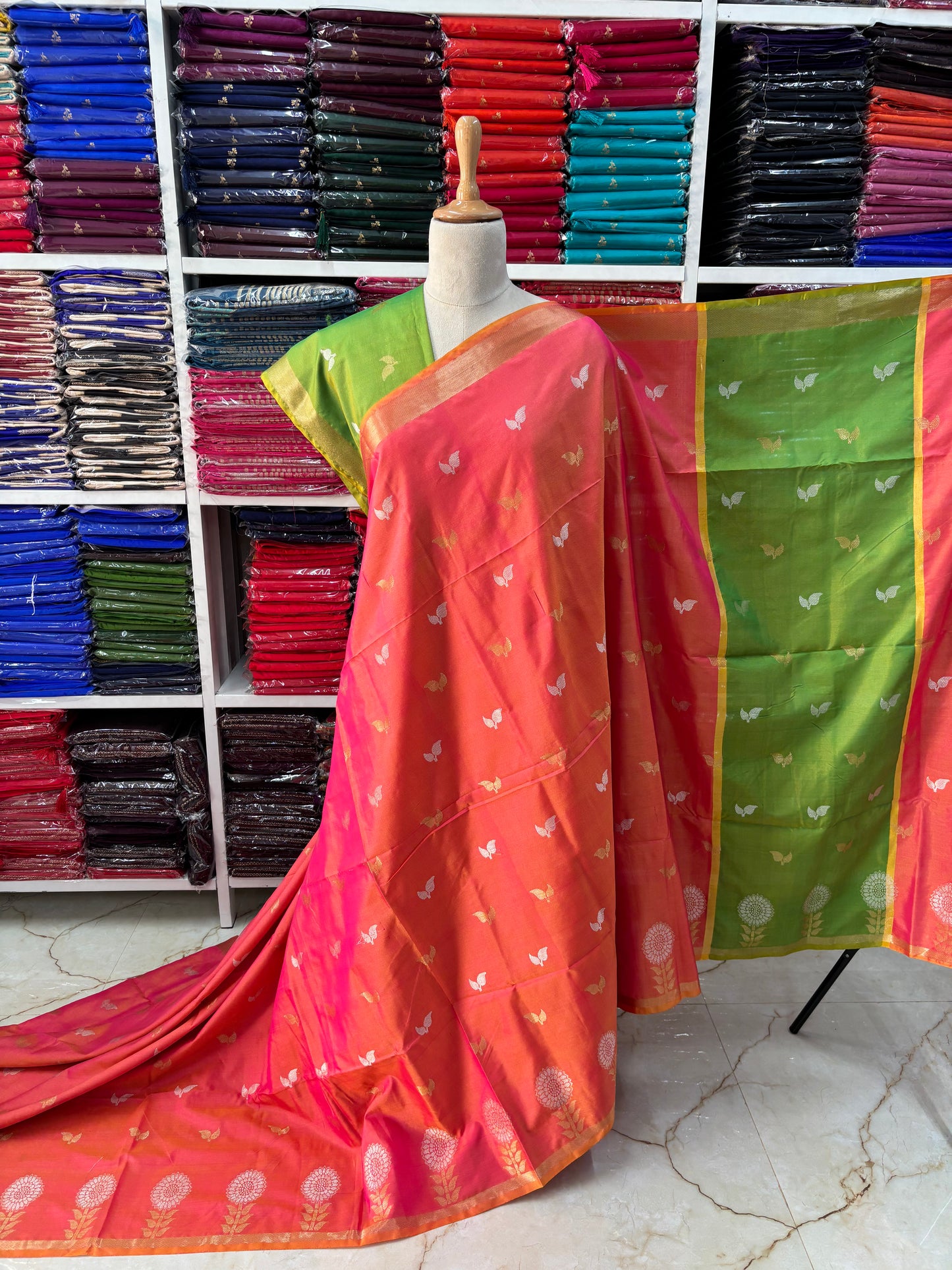 Semi Patola Saree (Double Leaves)