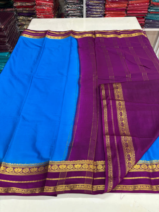 Semi Mysore Crepe (Lotus Medium Bentex Border)