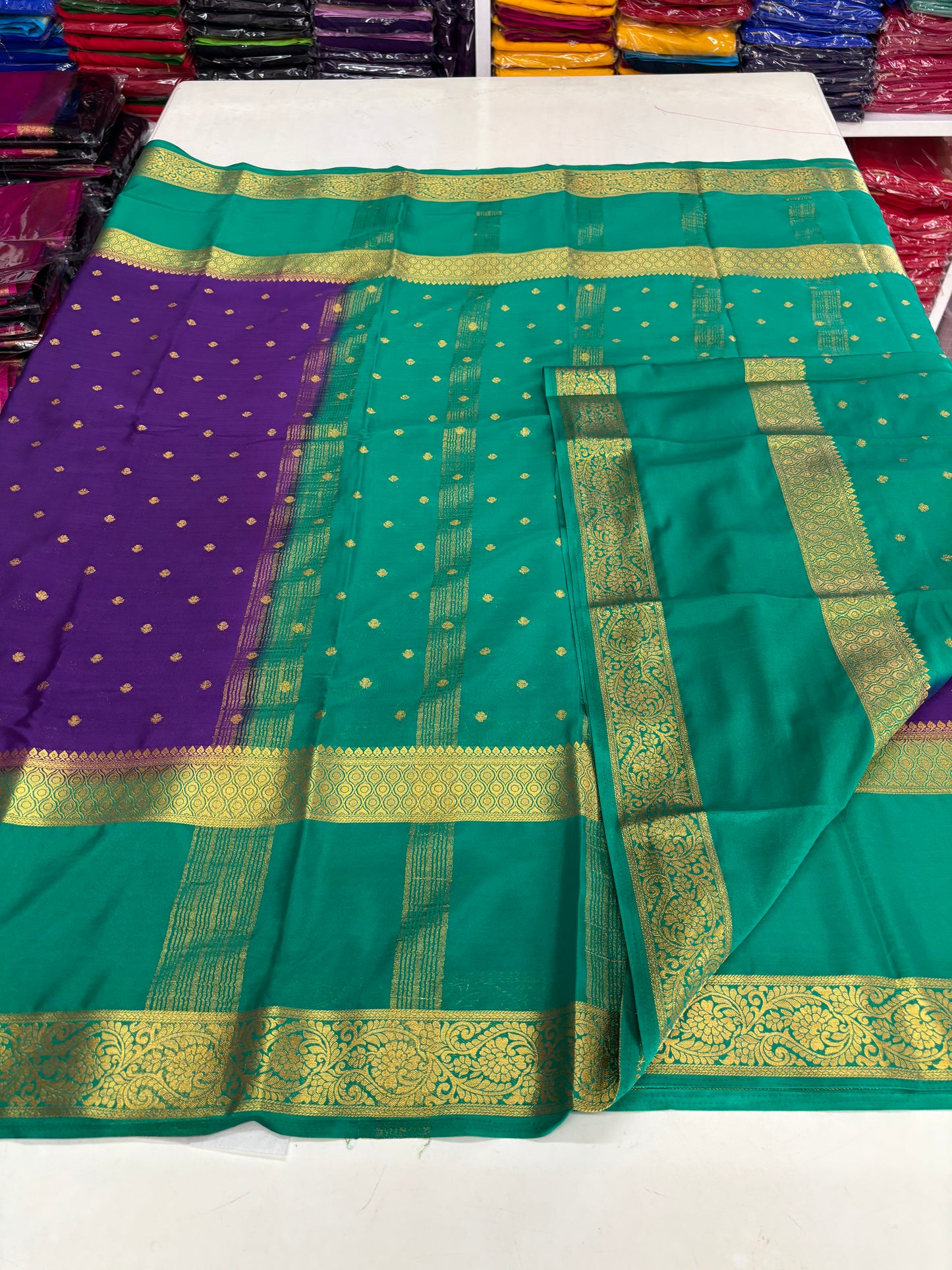 Semi Mysore Crepe (Motifs and Big Bentex)