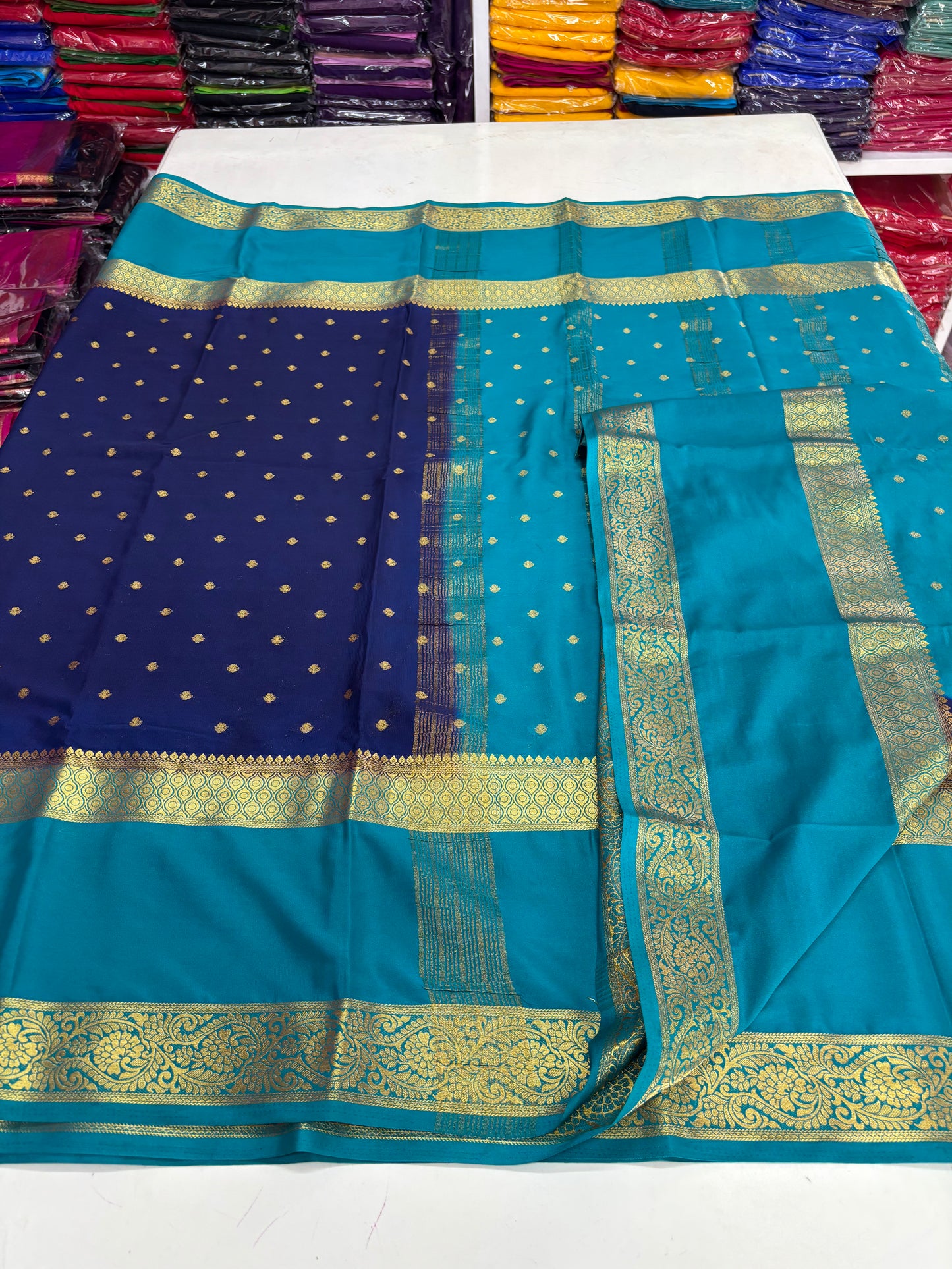 Semi Mysore Crepe (Motifs and Big Bentex)