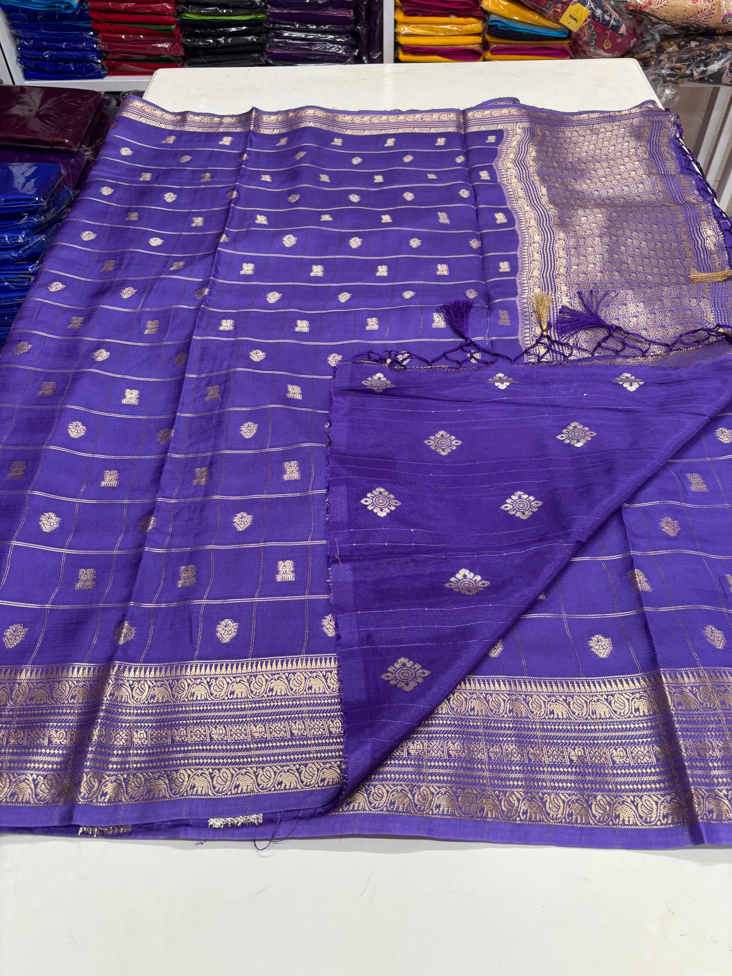 Viscose Silk (Self, Checks & Motifs)