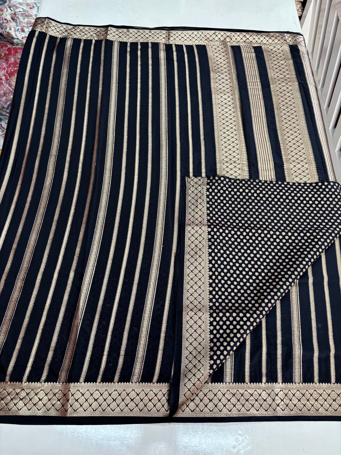 Semi Mysore Crepe (Self, Premium, Brocade Lines)