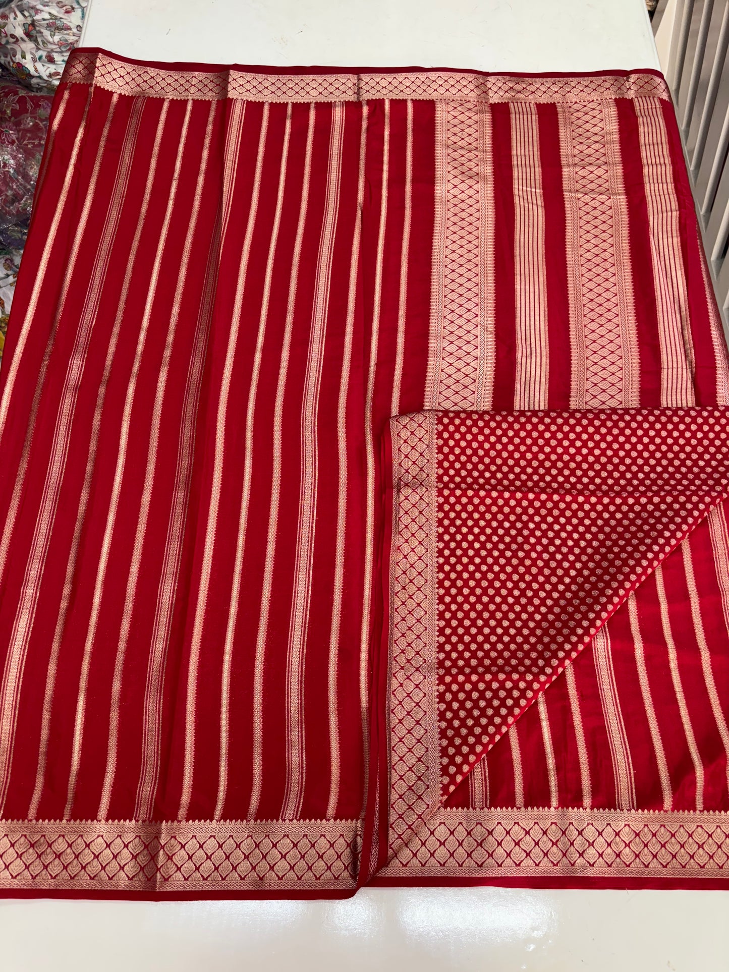 Semi Mysore Crepe (Self, Premium, Brocade Lines)