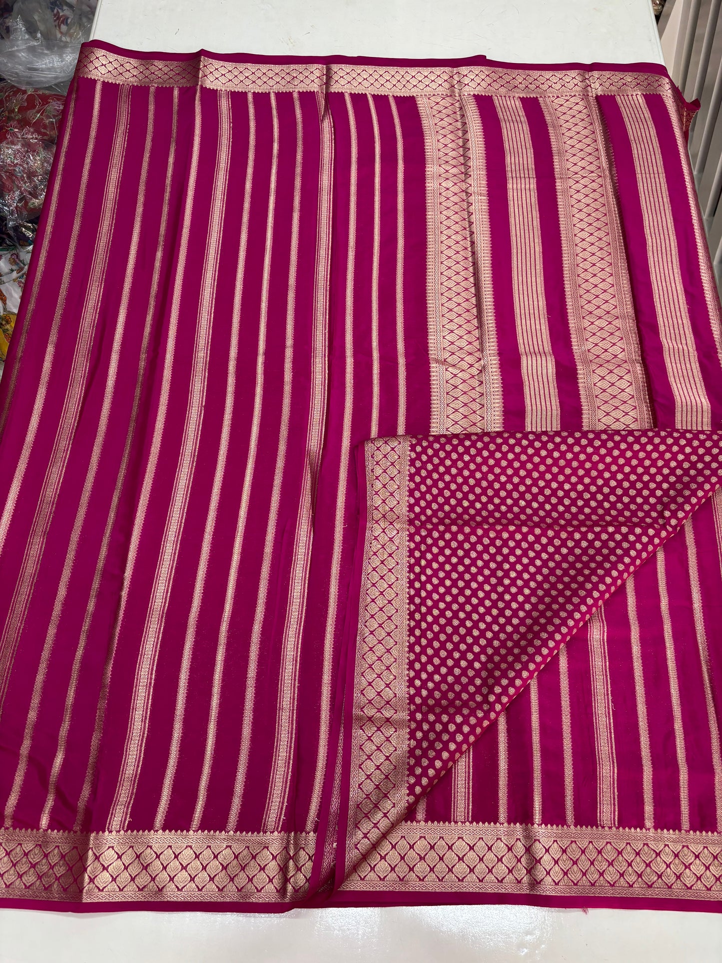 Semi Mysore Crepe (Self, Premium, Brocade Lines)