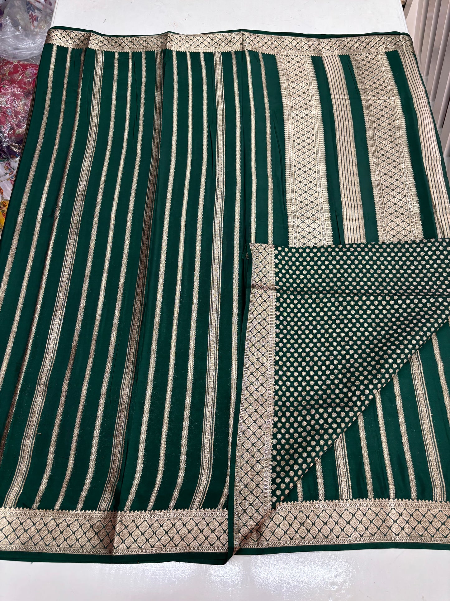 Semi Mysore Crepe (Self, Premium, Brocade Lines)