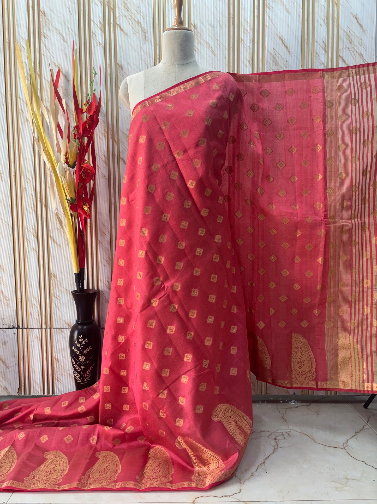 Tussar Saree (Mango Border)