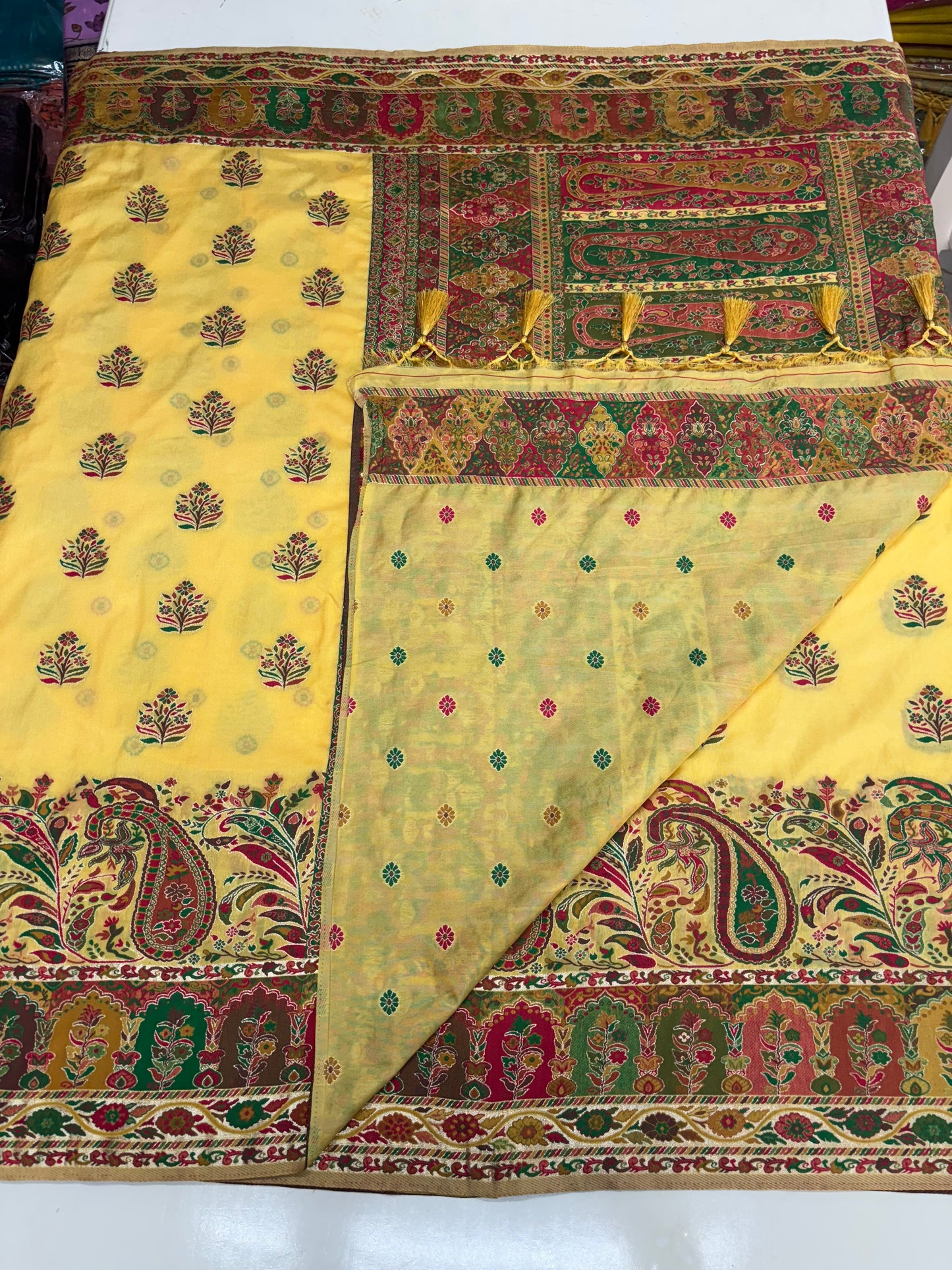 Kashmiri Pashmina Saree (Mango Design Weaves)