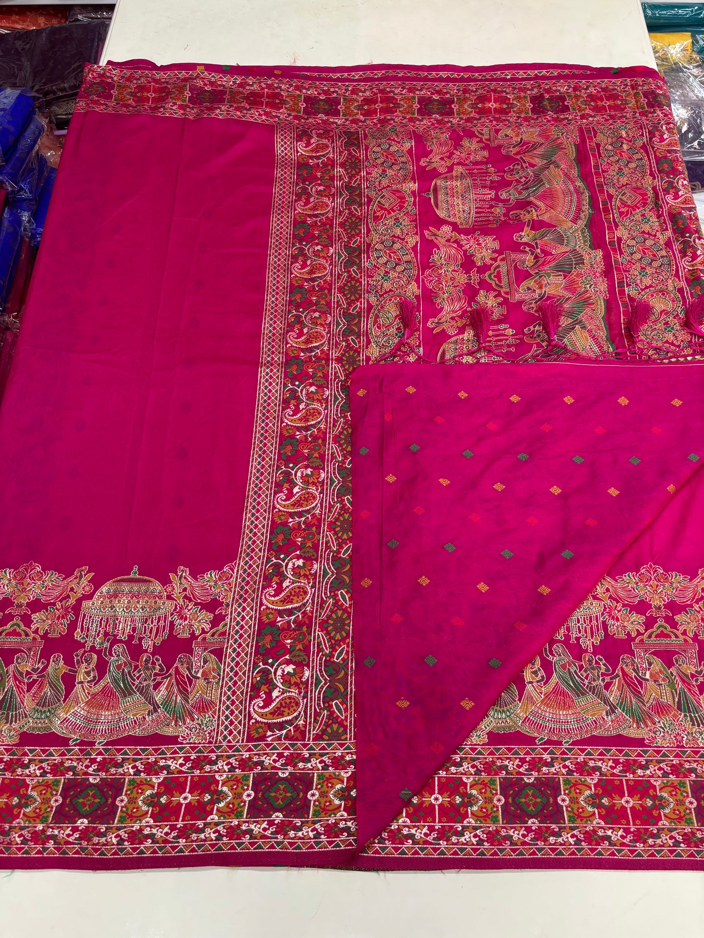 Kashmiri Pashmina Saree (Dori Border)