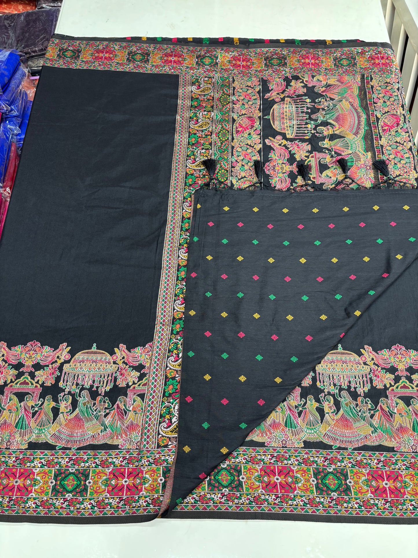 Kashmiri Pashmina Saree (Dori Border)