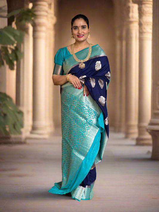 Georgette (Big Rose Motifs and Rich Pallu)