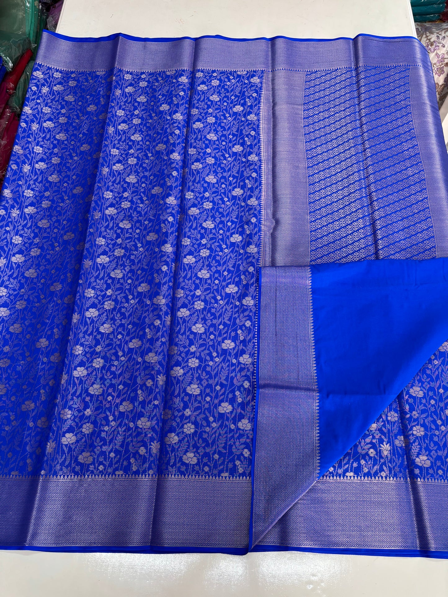 Semi Mysore Crepe (Premium, Floral Brocade)