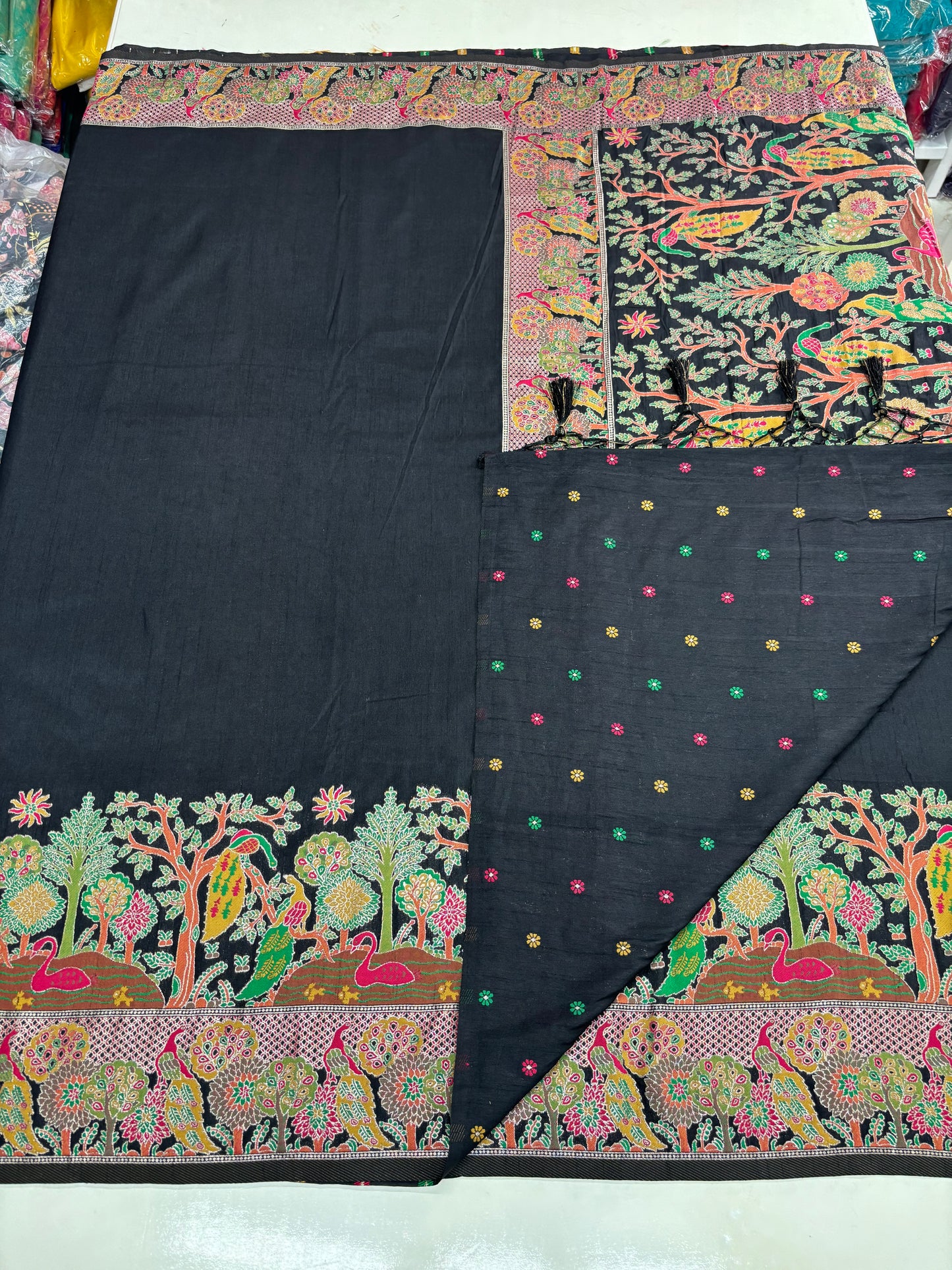 Kashmiri Pashmina Saree (Forest Theme)