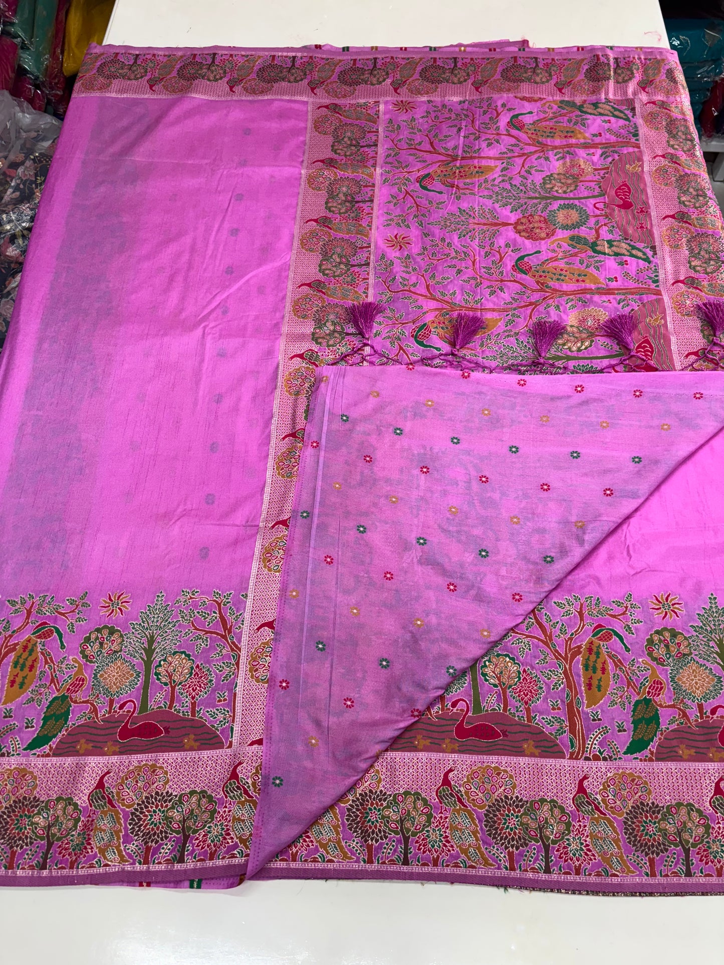 Kashmiri Pashmina Saree (Forest Theme)