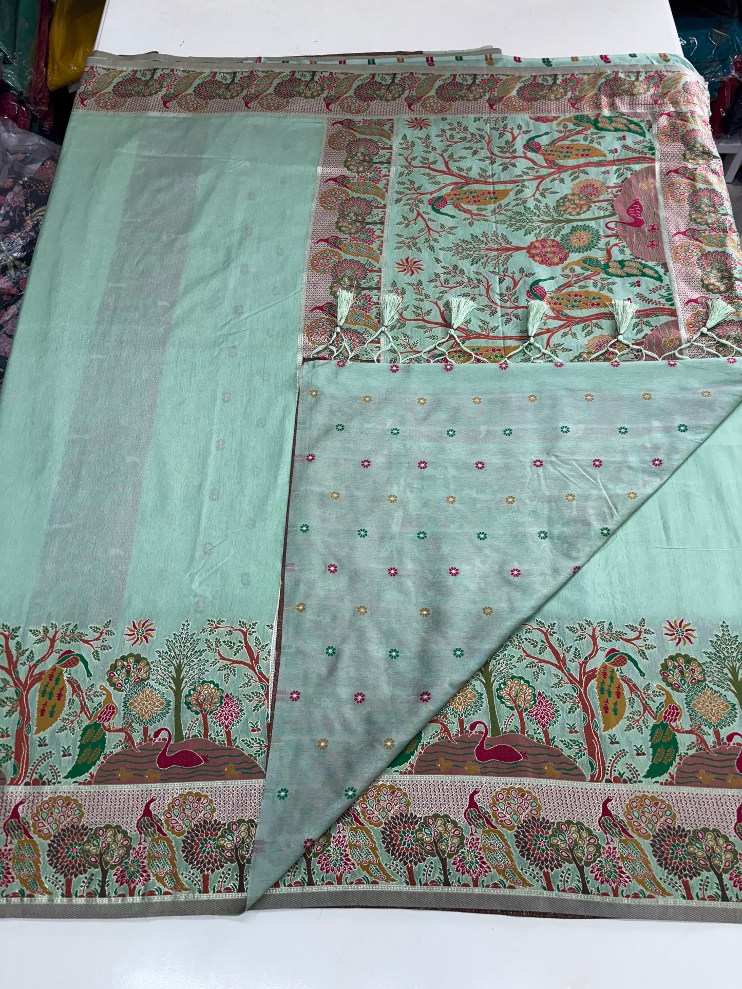 Kashmiri Pashmina Saree (Forest Theme)