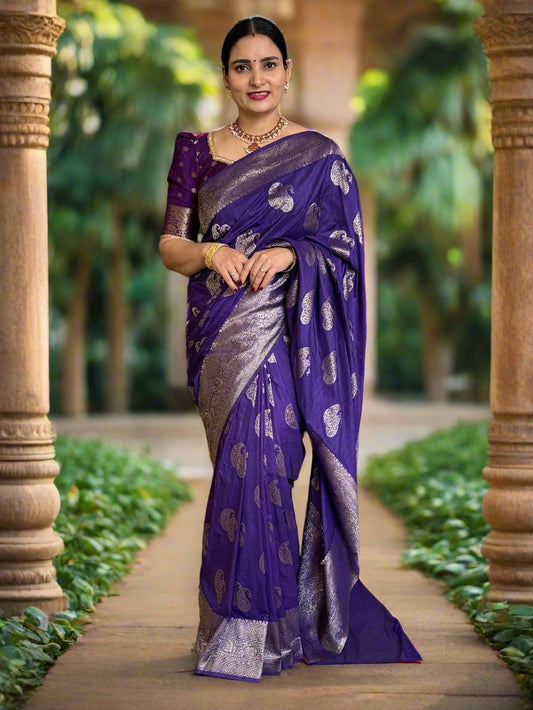 Banarasi Khaddi Georgette (Double Mango Motifs)