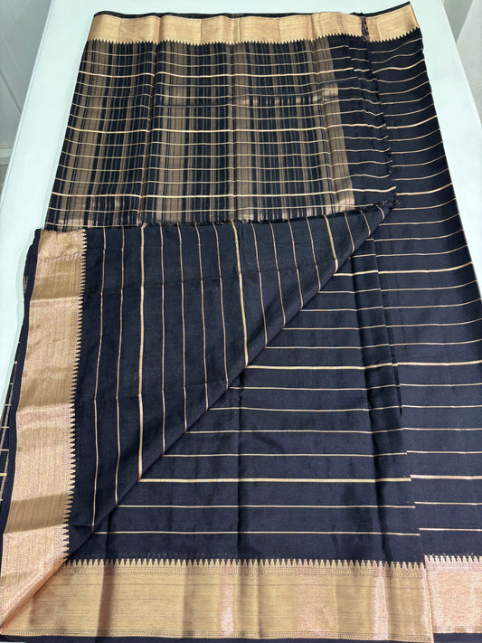 Semi Mysore Crepe (Self Colour Kanchi Border)