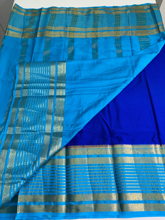 Semi Mysore Crepe (Big Bentex Raindrops Border)