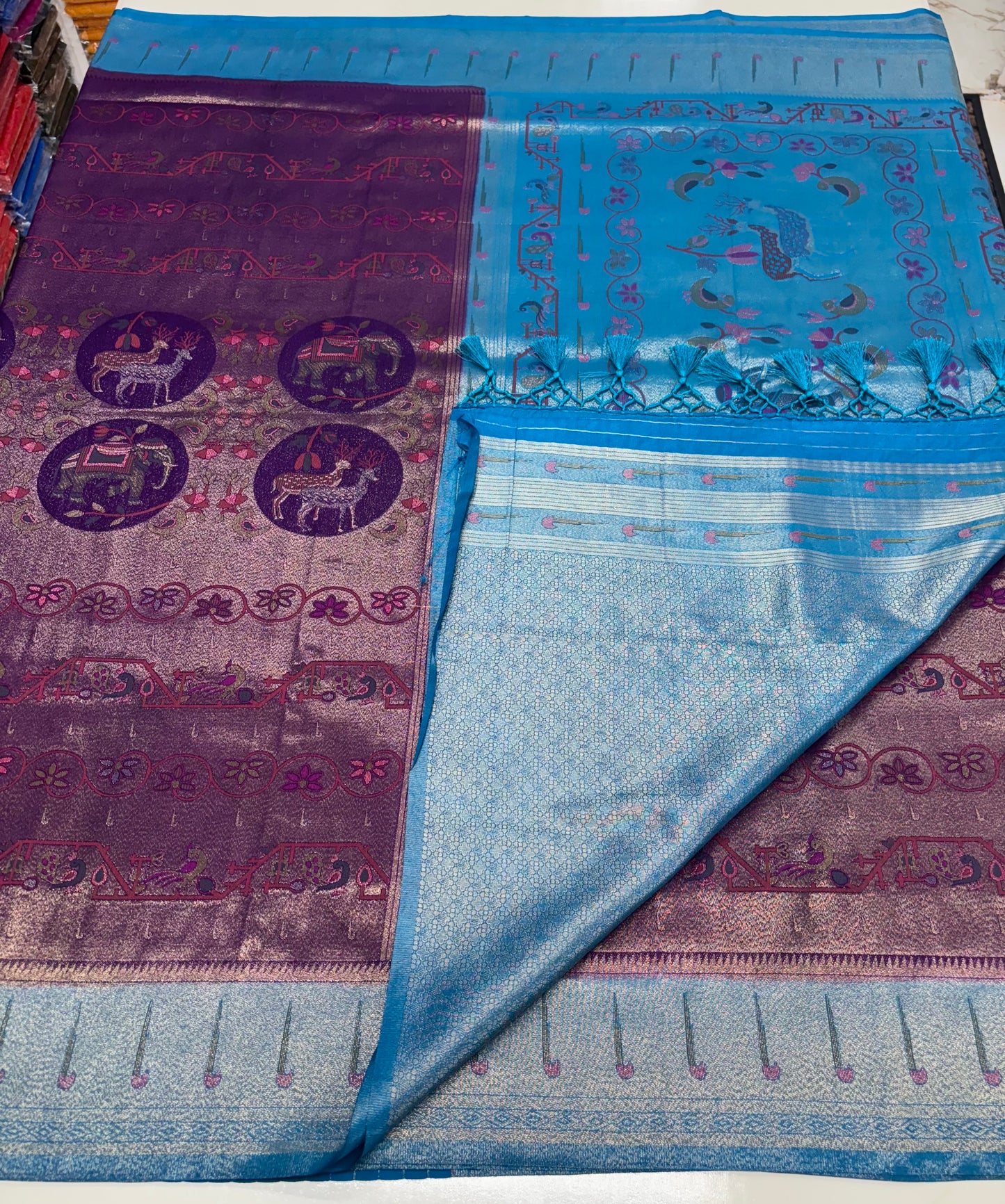 Paithani Saree (Premium, Gold Shade)