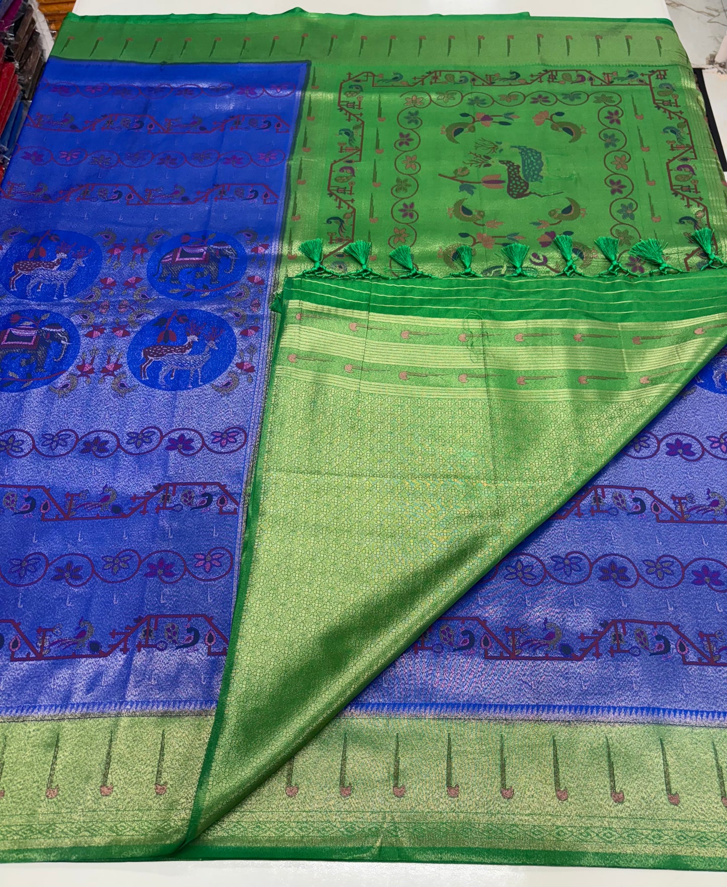 Paithani Saree (Premium, Gold Shade)