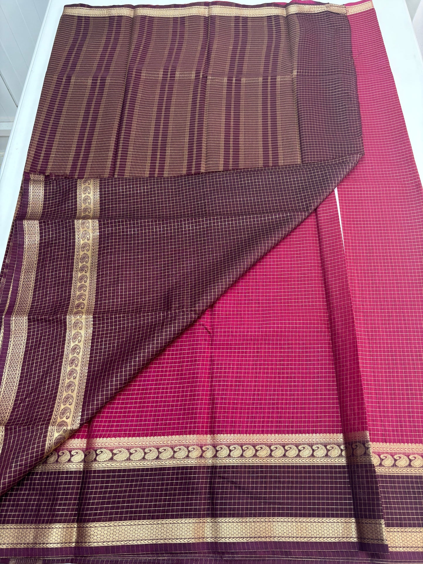 Semi Mysore Crepe (Checks Bentex)