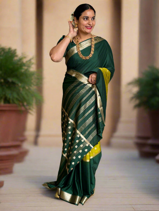 Semi Mysore Crepe (Premium, 2D, Center Motifs)