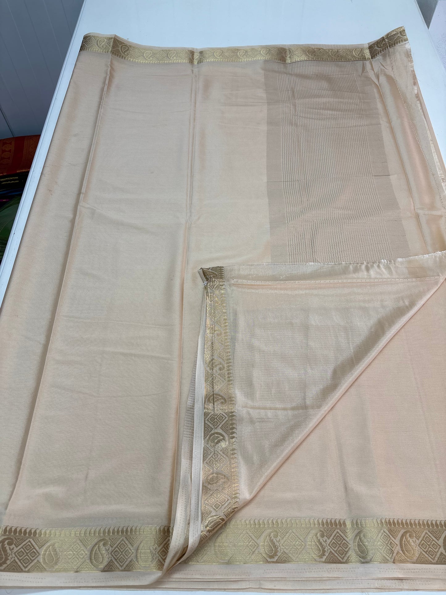 Semi Mysore Crepe (Self Mango Diamond)