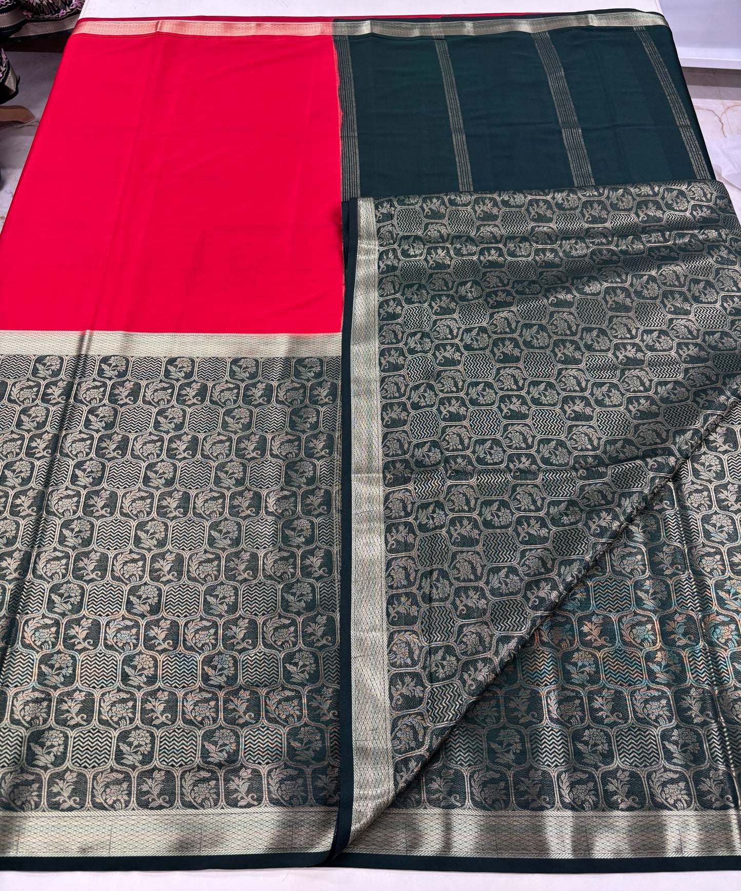 Semi Mysore Crepe (Half and Half Brocade)