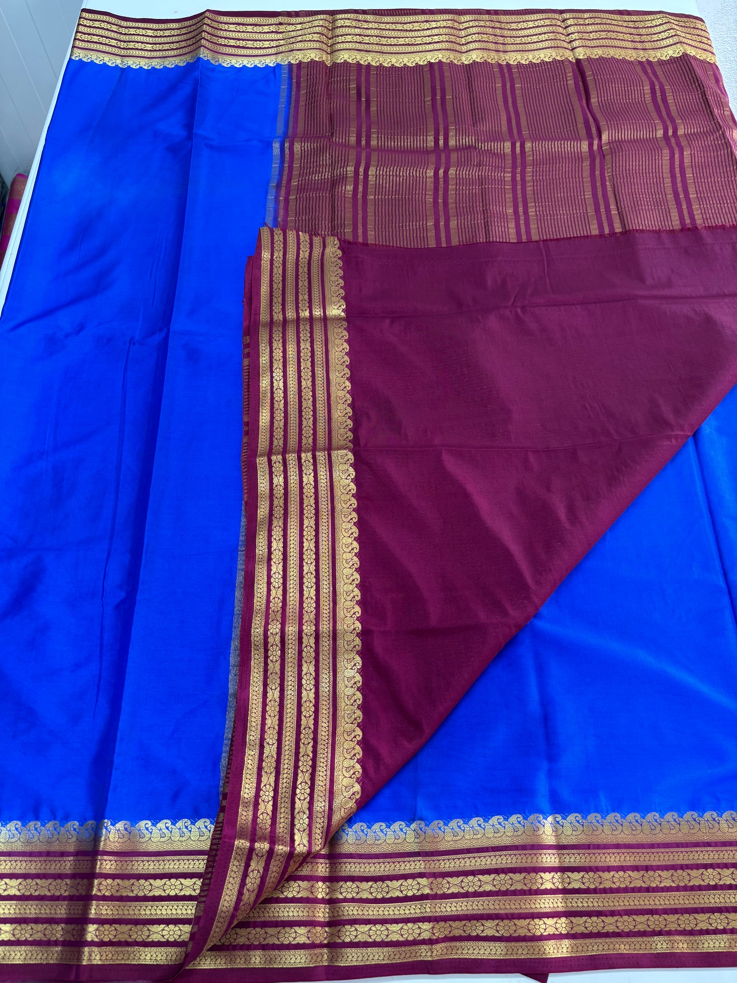 Semi Mysore Crepe (CP Mango & Flower Border)