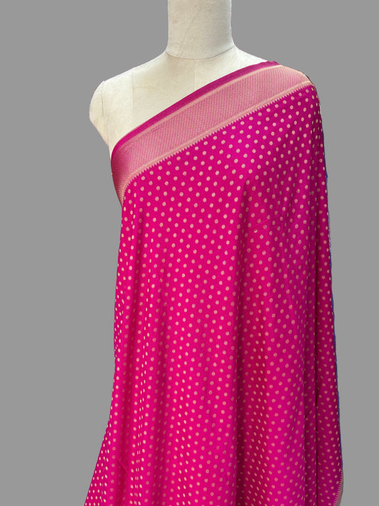 Banarasi Georgette (1000 Buttas and Ultra Rich Pallu - Contrast)
