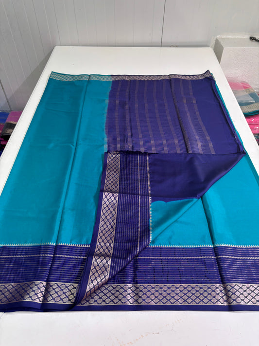 Semi Mysore Crepe (SS Sequence Lines Border)