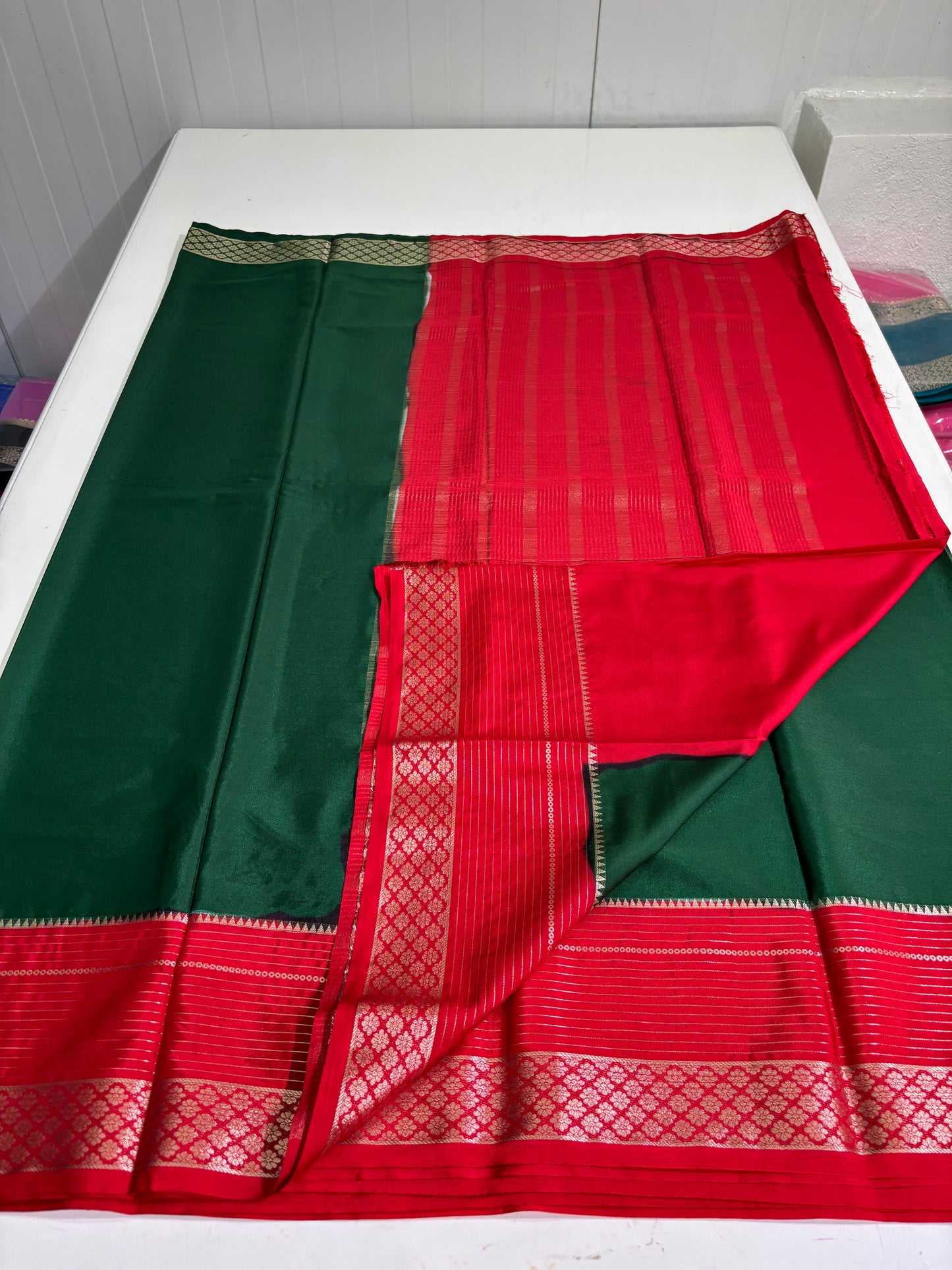 Semi Mysore Crepe (SS Sequence Lines Border)