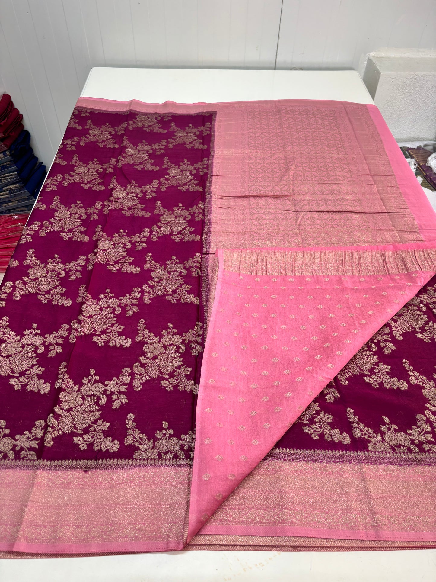 Crushed Crepe Georgette (Jal pattern)
