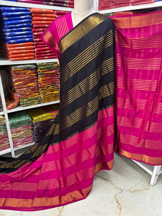 Semi Mysore Crepe Half & Half (Super Premium)