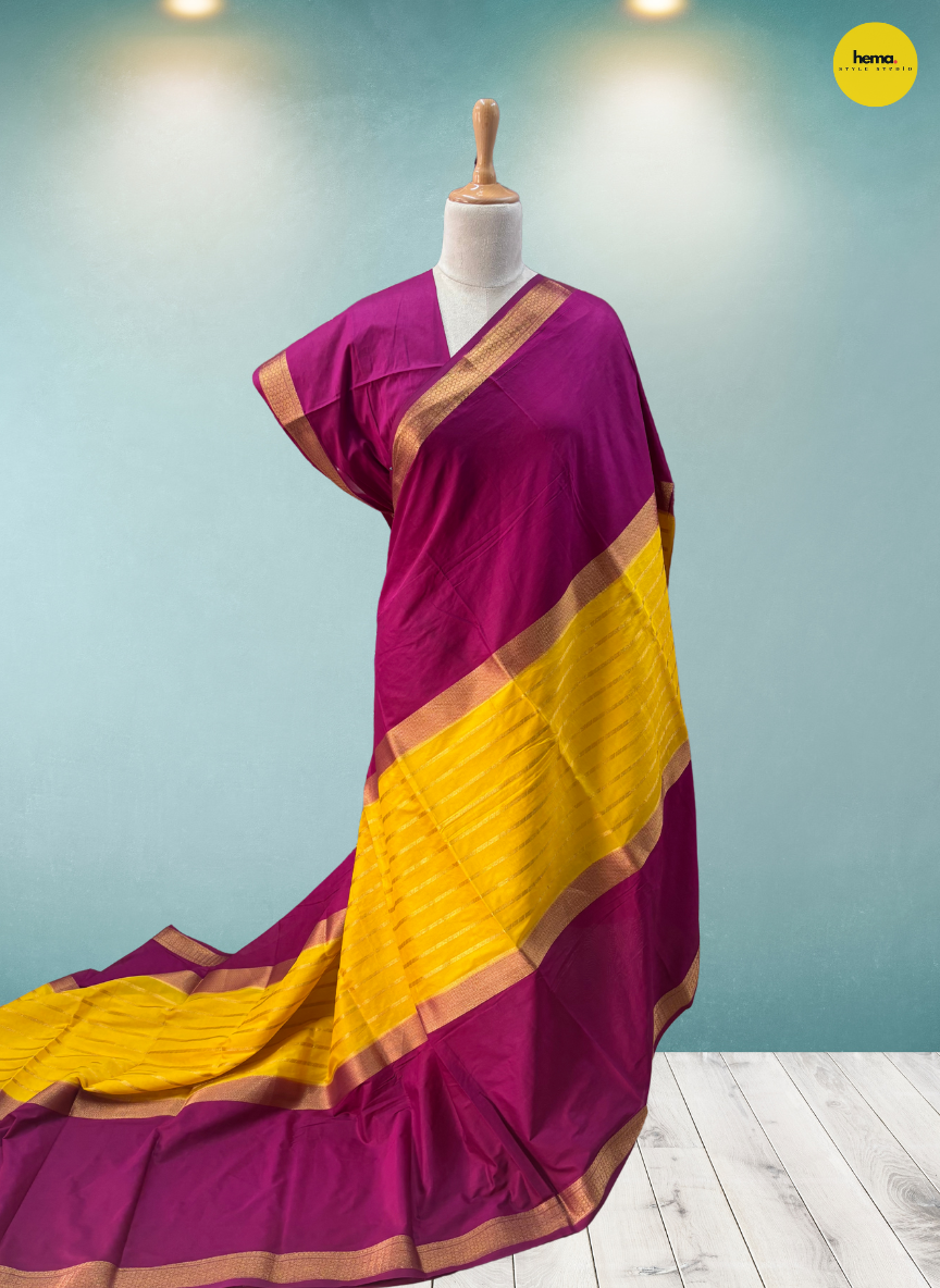 Semi Mysore Crepe (2D, Center Horizontal Lines)