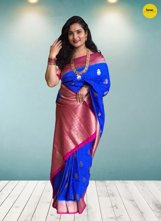 Embossed Crepe Georgette (Gandaberunda Motifs)