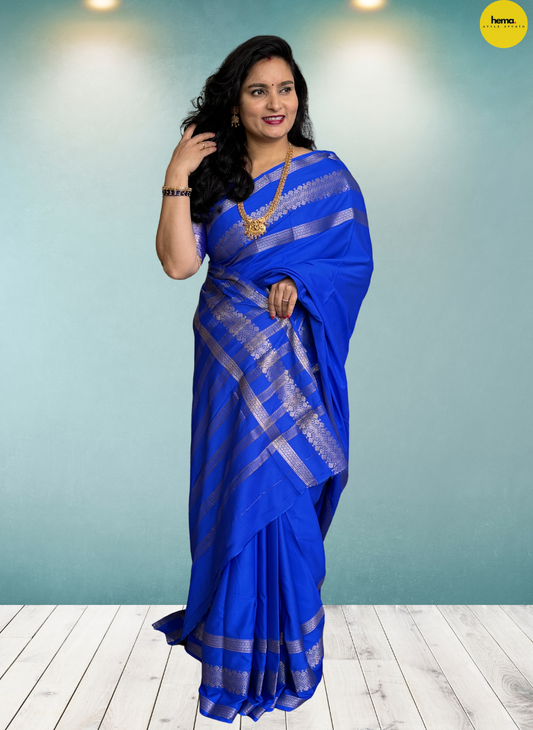 Semi Mysore Crepe (Big Triple Bentex Border)