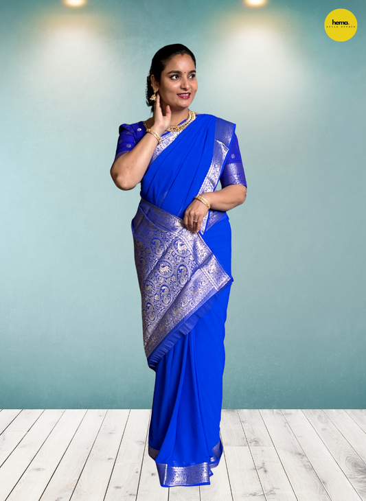 Georgette Chiffon (Deer and Peacock)