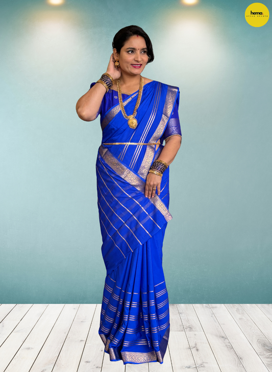 Semi Mysore Crepe (Self, 2D Horizontal Lines)