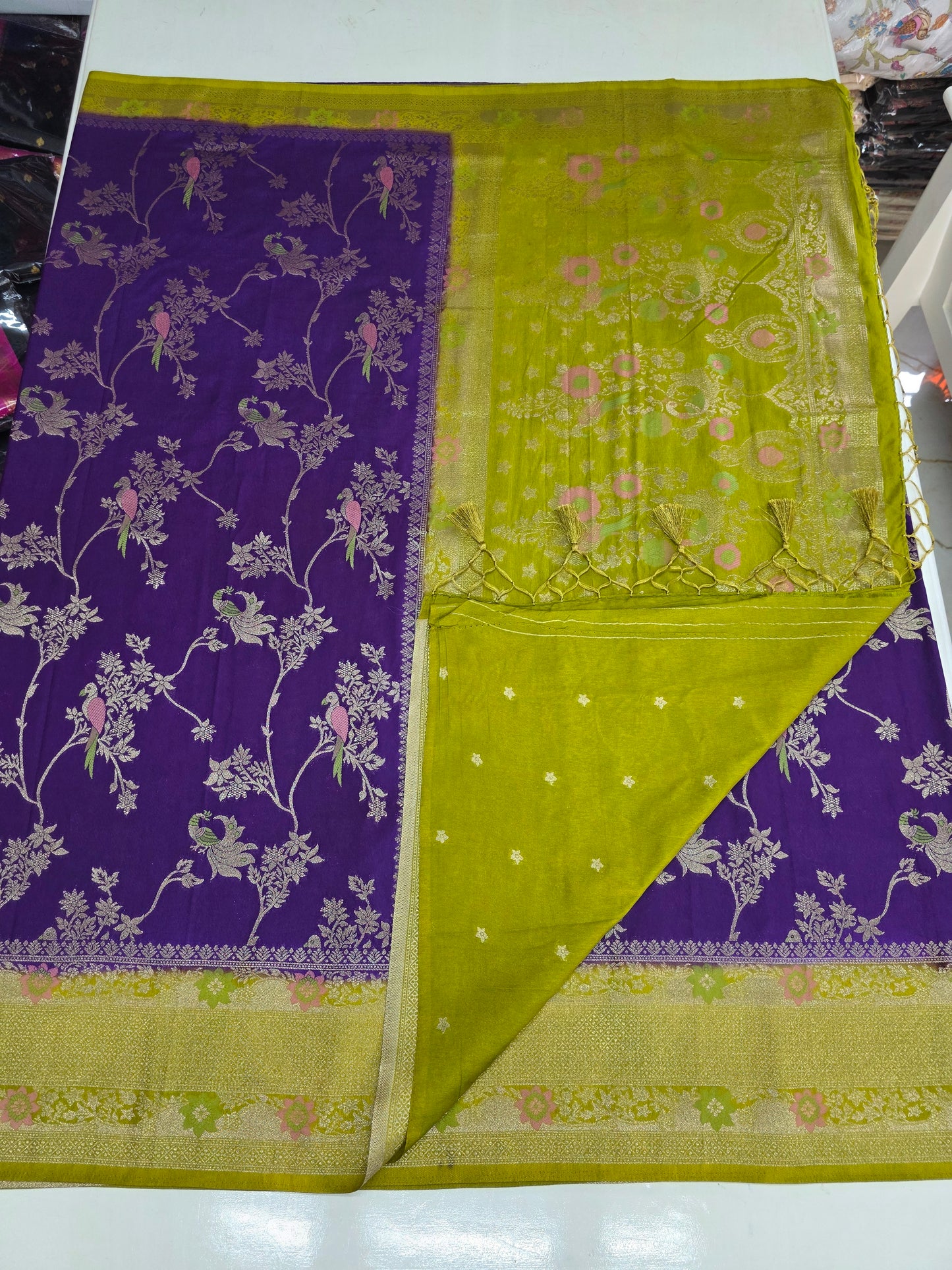 Dola Silk (Premium, Contrast Jal and Meena weaves)