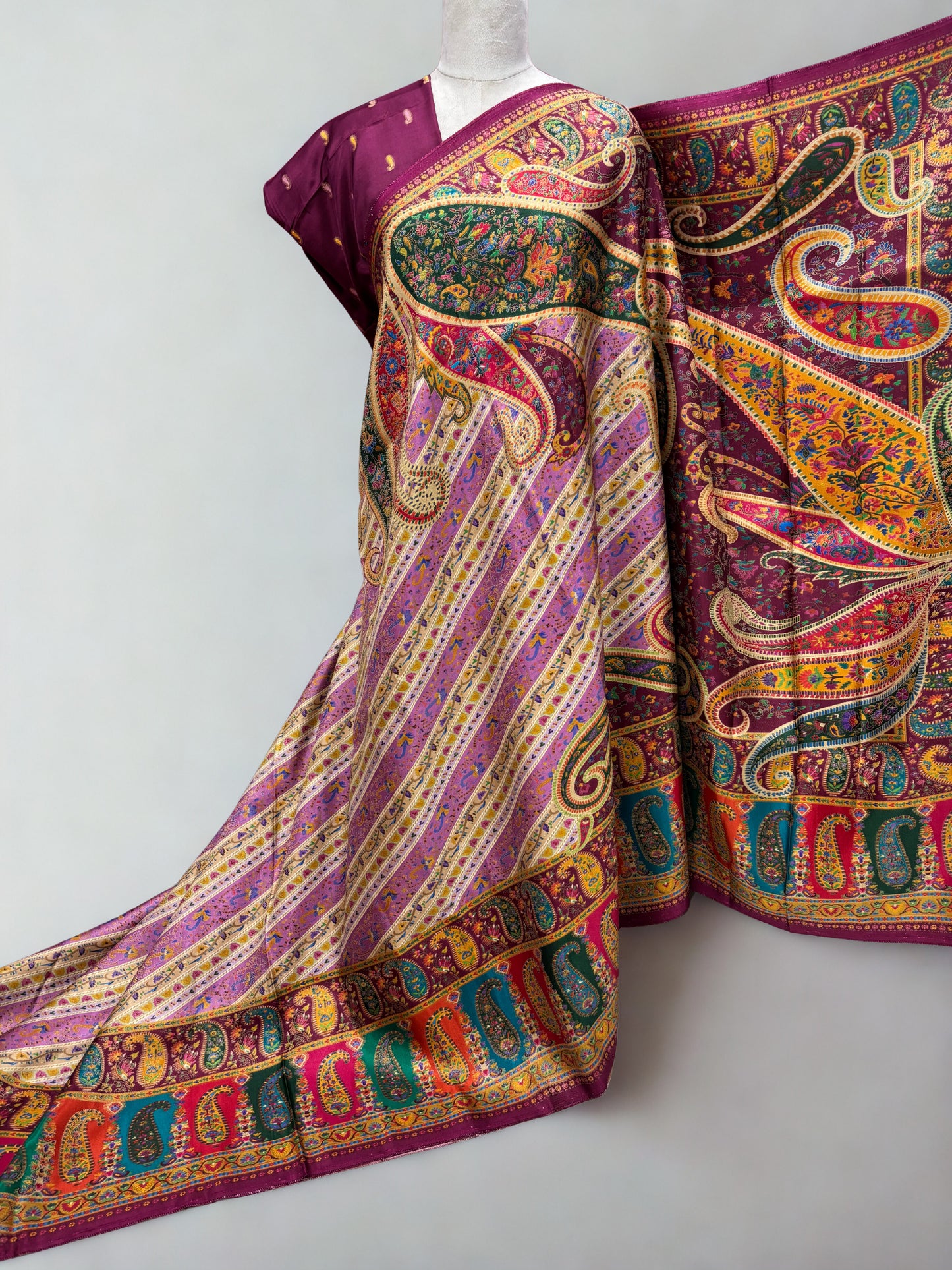 Premium Pashmina Saree (Ladakhi Theme)
