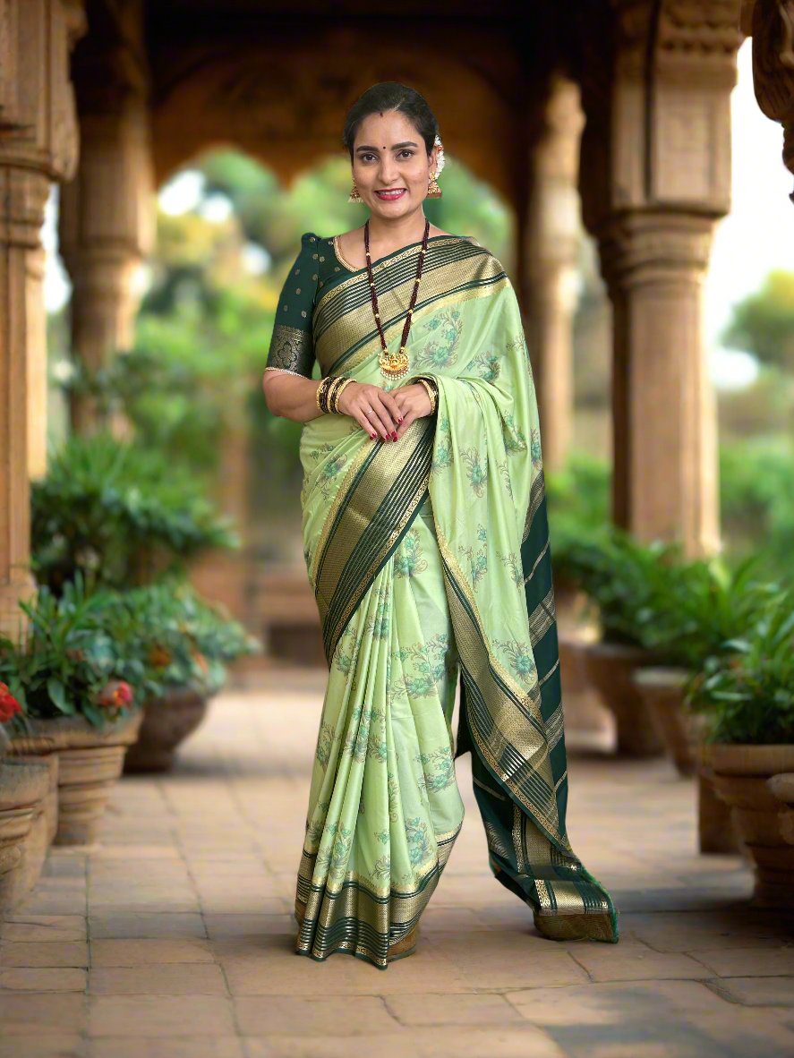 Printed Semi Mysore Crepe