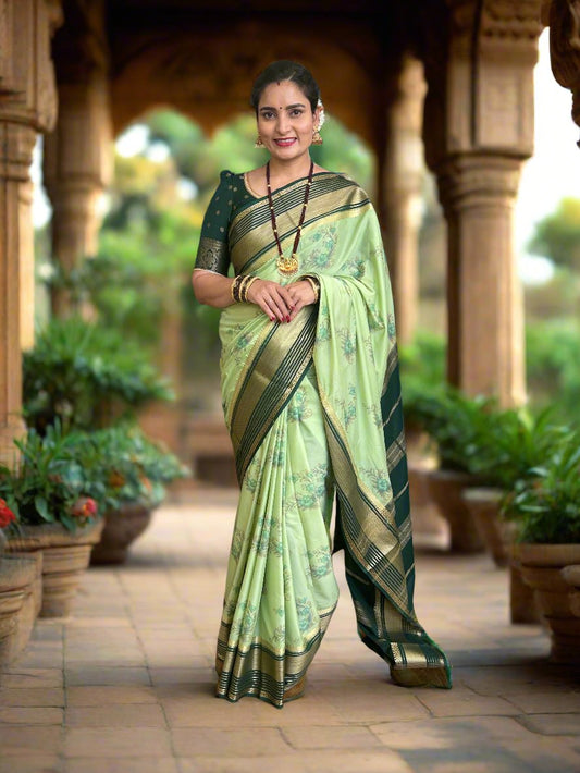 Printed Semi Mysore Crepe