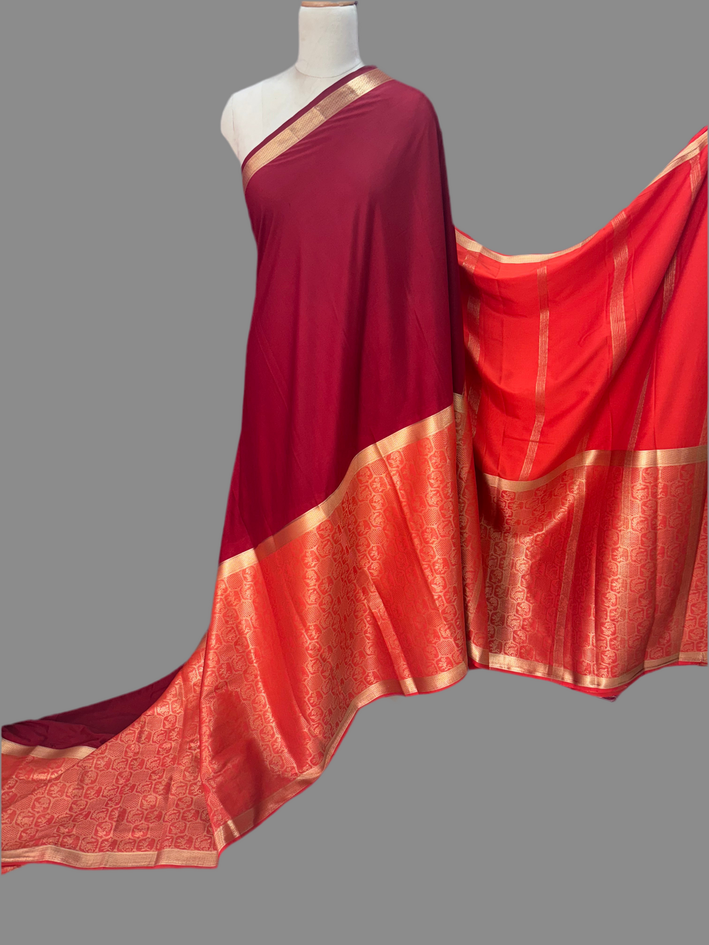 Semi Mysore Crepe (Half and Half Brocade)