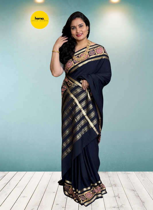 Semi Mysore Crepe (Ajrakh Print)