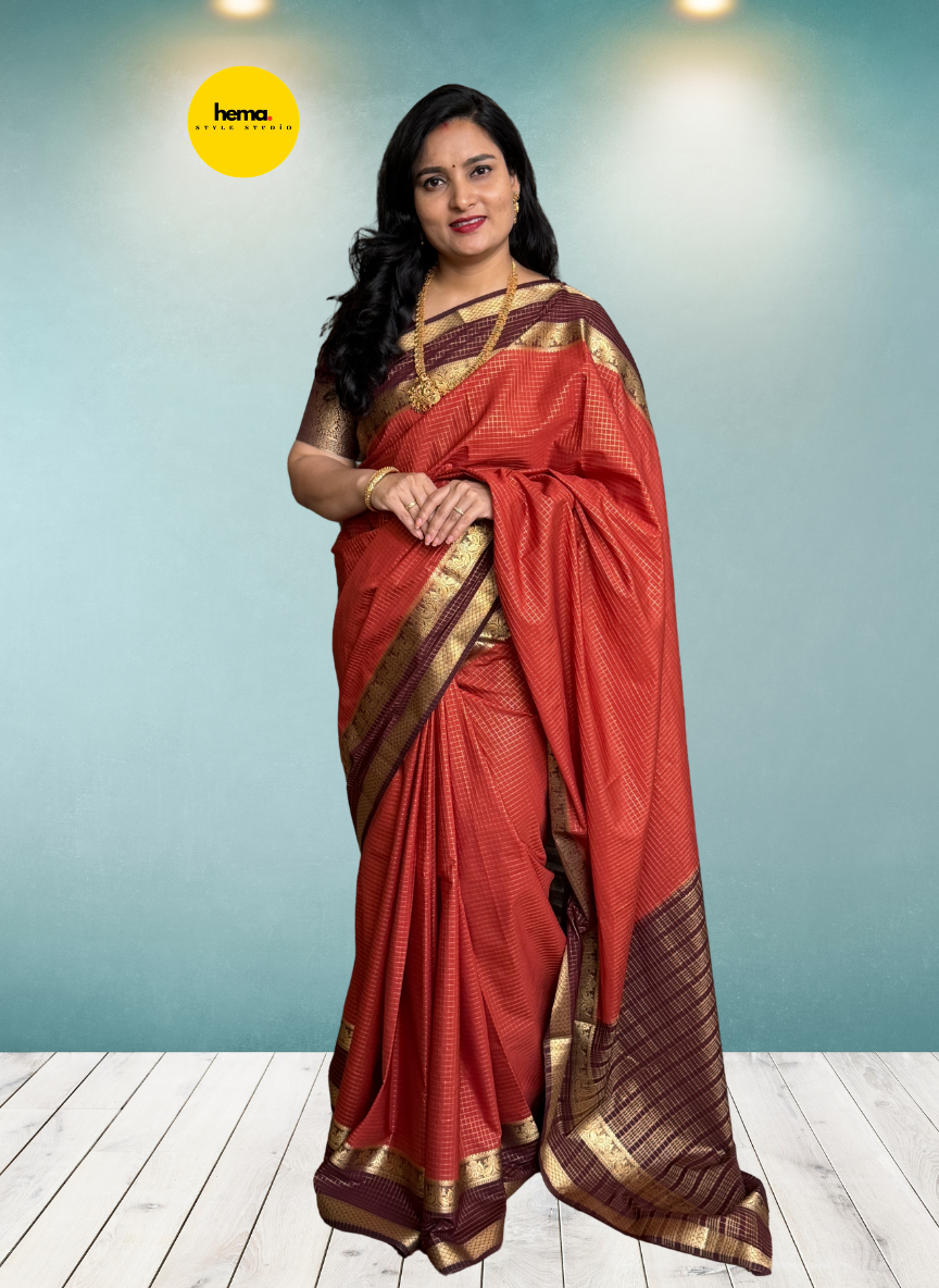 Semi Mysore Crepe (Checks Mayuri Bentex)