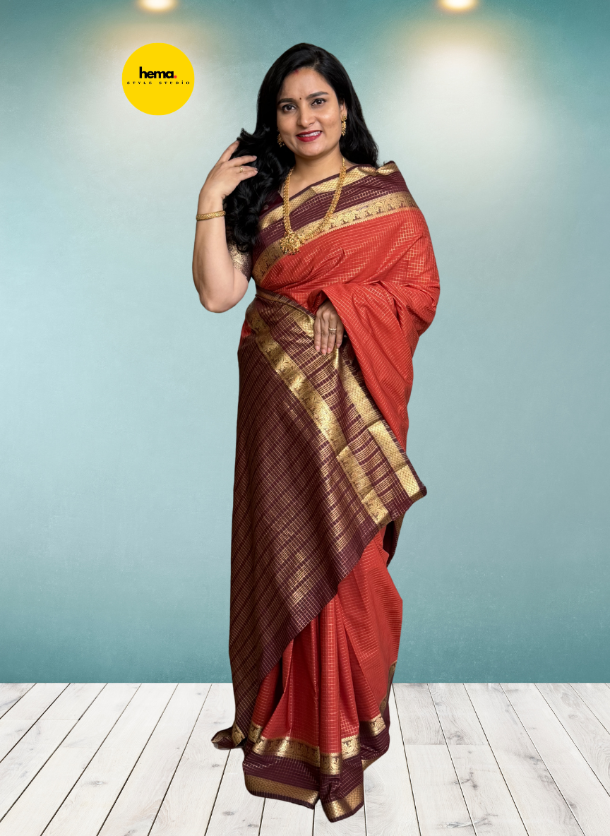 Semi Mysore Crepe (Checks Mayuri Bentex)